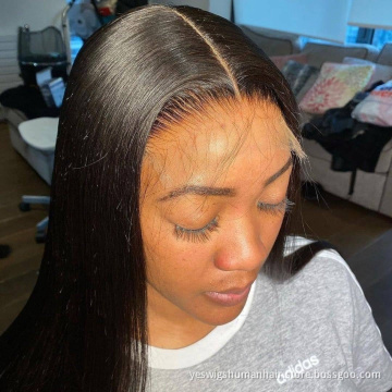 Yeswigs Hd Full Straight Lace Front Human Hair Wig Raw Indian Cuticle Aligned Virgin Human Hair Lace Closure Wig For Black Women